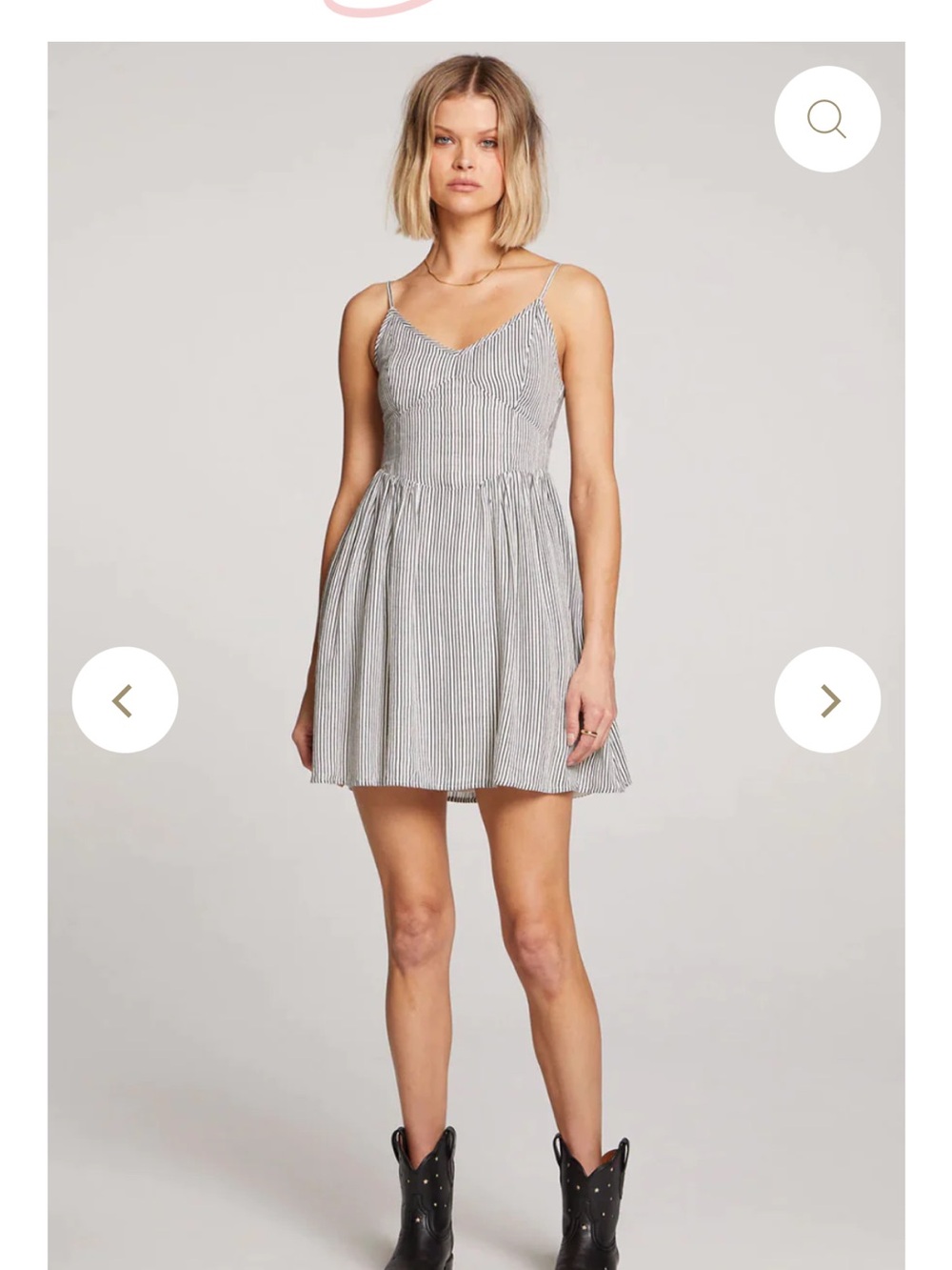 saltwater LUXE Black & White Striped Mini Sundress - Picture 2 of 7